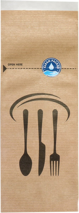 Bestekpochet 10x260mm bruin kraft 250 stuks