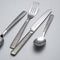 Bestekset - ARTHUR MARTIN - AM1551 - 24 delig - RVS - Geribbelde handgreepafwerking