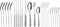 Bestekset - ARTHUR MARTIN - AM1551 - 24 delig - RVS - Geribbelde handgreepafwerking