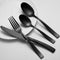 Bestekset - ARTHUR MARTIN - AM5136 - 24 delig - RVS - Zwarte afwerking