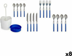 Bestekset Blauw Roestvrij staal (8 Stuks)