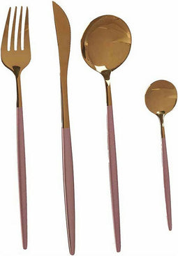 Bestekset Roze Gouden Roestvrij staal (8 pcs)