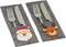 Bestekzakje Vilt - Kerst - Kerstman en Rendier - Set van 4