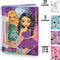 Besties Kleurboek Met Kleurpotloden - Inclusief Stickers - 30 Kleurplaten Met Afscheurrand - A4 Met Ringband - Geschikt Voor Meisjes - Mode Tekenen
