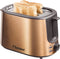 Bestron Broodrooster voor 2 sneden Brood, incl. broodjesopzet, 7 bruiningsniveaus & kruimellade, 1000W, ATS1000CO, kleur: koper
