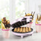 Bestron Bubbel Wafelijzer, wafelmaker voor bubbel wafels te vullen met ijs, chocola of fruit, met bakindicatielampje & antiaanbaklaag, 700 Watt, kleur: roze