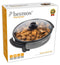 Bestron elektrische Hapjespan Ø28,5cm, multifunctionele Partypan met glazen deksel, met antiaanbaklaag & thermostaat, 1.500 watt, kleur: zwart