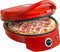 Bestron Pizzaoven tot max. 230 °C, Pizzamaker met boven-/ onderwarmte, voor zelfgemaakte of diepvriespizza's, tarte flambée, quiche of wraps tot Ø 27cm, 1.800 watt, kleur: Rood