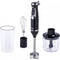 Bestron Staafmixer Set, Staafmixer met Hakmolen, Garde, Maatbeker & Blender, 4-1 Set, 600 Watt, kleur: Zwaart/zilver
