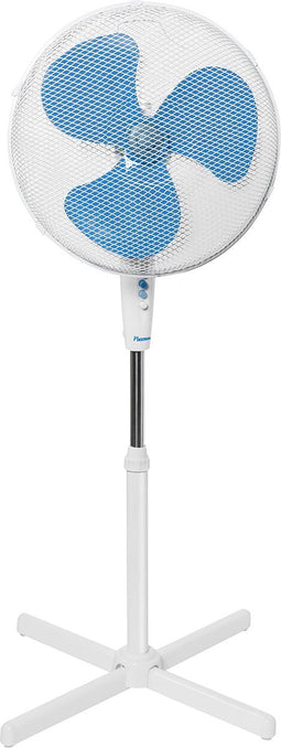 Bestron Statiefventilator met 3 snelheidsstanden, Ventilator met 75° graden draaifunctie & in hoogte verstelbare telescoopstang tot 122cm, Ø 45cm, 45Watt, ASV45W, kleur: wit