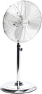 Bestron Statiefventilator met 3 snelheidsstanden, Ventilator met 90° graden draaifunctie & in hoogte verstelbare telescoopstang tot 127cm, Ø 45cm, 50Watt, DFS45S, kleur: chrome