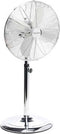 Bestron Statiefventilator met 3 snelheidsstanden, Ventilator met 90° graden draaifunctie & in hoogte verstelbare telescoopstang tot 127cm, Ø 45cm, 50Watt, DFS45S, kleur: chrome