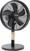 Bestron Tafelventilator Ø 35cm, Ventilator met 3 snelheidsstanden & 80° graden draaifunctie, 35Watt, DFT35WB, kleur: Zwart/Hout