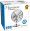 Bestron Tafelventilator Ø 35cm, Ventilator met 3 snelheidsstanden & 75° graden draaifunctie, 35Watt, DFT35CH, kleur: chrome