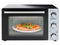 Bestron vrijstaande Mini Oven met 31L volume, Bakoven inlcusief Grillrooster, Draaispit, Bakschaal, Ø30,5 cm Pizzasteen & Heteluchtfunctie, met 5 programma’s tot max. 230 °C, timer & indicatielampje, 1500 Watt, kleur: zilver / zwart