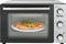 Bestron vrijstaande Mini Oven met 31L volume, Bakoven inlcusief Grillrooster, Draaispit, Bakschaal, Ø30,5 cm Pizzasteen & Heteluchtfunctie, met 5 programma’s tot max. 230 °C, timer & indicatielampje, 1500 Watt, kleur: zilver / zwart