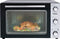 Bestron vrijstaande Oven met 45L volume, Bakoven inlcusief Grillrooster, Draaispit, Bakschaal & Heteluchtfunctie, met 5 programma’s tot max. 230 °C, timer & indicatielampje, 1800 Watt, kleur: zilver / zwart