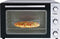 Bestron vrijstaande Oven met 45L volume, Bakoven inlcusief Grillrooster, Draaispit, Bakschaal & Heteluchtfunctie, met 5 programma’s tot max. 230 °C, timer & indicatielampje, 1800 Watt, kleur: zilver / zwart