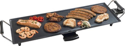 Bestron XL Teppanyaki Bakplaat voor 6 Personen, Tafelgrill electrisch met antiaanbaklaag, Grillplaat met 1800W, kleur: zwart