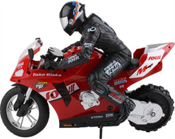 Bestuurbare motor - Stunt motorcycle 1:6 RC - motorfiets voor beginners Motorfiets - Incl. accu en laadkabel - Met lichteffect