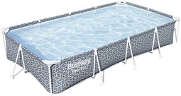 BESTWAY buisvormig bovengronds zwembad - Steel Pro™ - 366 x 201 x 66 cm - Rechthoekig - grafisch decor
