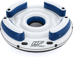 Bestway Opblaasbaar Eiland - Hydro-Force Lazy Dayz - 239 x 239 CM - incl. Rugleuningen, Bekerhouders en Opbergvakken - Waterspeelgoed