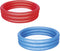 Bestway opblaasbaar kinder zwembad 122 cm doorsnede - 3 rings in de kleur rood of blauw