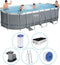 Bestway Power Steel - Opzetzwembad inclusief filterpomp en accessoires - 549 x 274 x 122 cm - Rechthoekig
