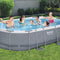 Bestway - Power Steel - Opzetzwembad inclusief filterpomp en accessoires - 488x305x107 cm - Ovaal