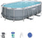 Bestway - Power Steel - Opzetzwembad inclusief filterpomp en zwembadtrap - 427x250x100 cm - Rechthoekig