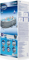 Bestway - Power Steel - Opzetzwembad inclusief filterpomp en zwembadtrap - 427x250x100 cm - Rechthoekig