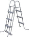 Bestway - Power Steel - Opzetzwembad inclusief filterpomp en zwembadtrap - 427x250x100 cm - Rechthoekig