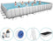Bestway - Power Steel - Opzetzwembad inclusief zandfilterpomp en accessoires - 956x488x132 cm - Rechthoekig