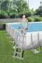 Bestway - Power Steel - Opzetzwembad inclusief zandfilterpomp en accessoires - 956x488x132 cm - Rechthoekig