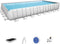 Bestway - Power Steel - Opzetzwembad inclusief zandfilterpomp en accessoires - 956x488x132 cm - Rechthoekig