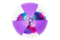 Bestway Strandbal Met Veren | opblaasbaar | 28 Cm | Paars / transparant