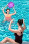 Bestway Strandbal Met Veren | opblaasbaar | 28 Cm | Paars / transparant