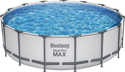 Bestway zwembad set Steel Pro Max 457 lichtgrijs