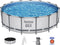 Bestway zwembad set Steel Pro Max 457 lichtgrijs