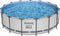 Bestway zwembad set Steel Pro Max 457 lichtgrijs