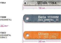 Beta 1728co zaagblad cobalt 300mm voor zaagbeugel
