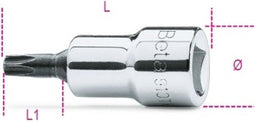 Beta 910tx schroevendraaierdopsleutel t25 torx 3/8