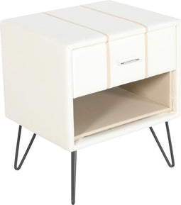 BETIN - Nachtkastje - Wit - Kunstleer