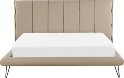 BETIN - Tweepersoonsbed - Beige - 180 x 200 cm - Kunstleer
