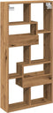 vidaXL - Wandkast - 50x15x100 - cm - bewerkt - hout - artisanaal - eikenkleurig