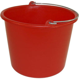 Betra Huishoud emmer - rood - kunststof - 12 liter - D29 x H35 cm