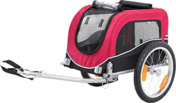 Trixie Hondenfietskar - Kleine Rassen - Zwart Rood - 60x53x60/117 cm - Max. 15 kg
