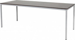 BEUK Bureautafel 200x80 - Zwart - Alu Frame