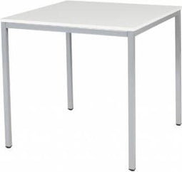 BEUK Bureautafel 80x80 - Wit - Alu Frame