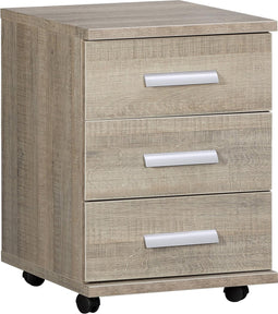 BEUK Nachtkastje Best - 3 laden - Donker Grijs Hout